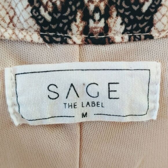 Sage The Label Wide Leg Palazzo Pants Sexy Python Print Womens Medium LA474485 - Picture 8 of 10